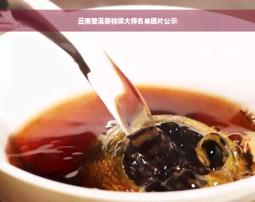 云南普洱茶特级大师名单图片公示