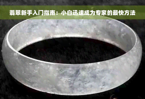 翡翠新手入门指南：小白迅速成为专家的最快方法