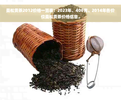 曼松贡茶2012价格一览表：2023年、400克、2014年各价位曼松贡茶价格信息。