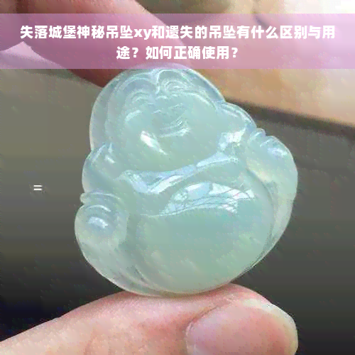 失落城堡神秘吊坠xy和遗失的吊坠有什么区别与用途？如何正确使用？