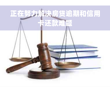 正在努力解决房贷逾期和信用卡还款难题