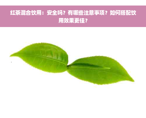 红茶混合饮用：安全吗？有哪些注意事项？如何搭配饮用效果更佳？