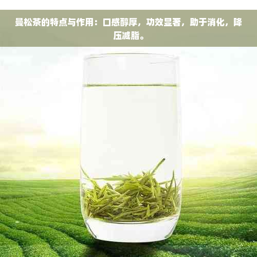 曼松茶的特点与作用：口感醇厚，功效显著，助于消化，降压减脂。