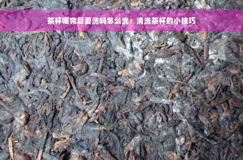 茶杯喝完后要洗吗怎么洗：清洗茶杯的小技巧