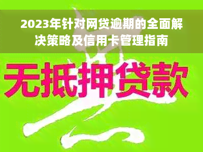 2023年针对网贷逾期的全面解决策略及信用卡管理指南