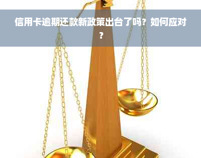 信用卡逾期还款新政策出台了吗？如何应对？