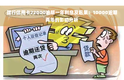 建行信用卡22000逾期一年利息及后果：10000逾期两年的影响分析