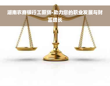 湖南农商银行工薪贷-助力您的职业发展与财富增长
