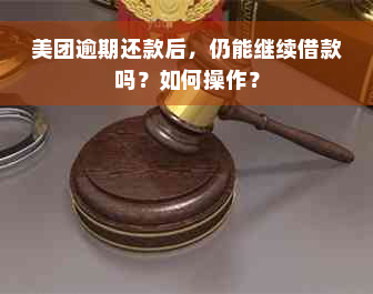 美团逾期还款后，仍能继续借款吗？如何操作？