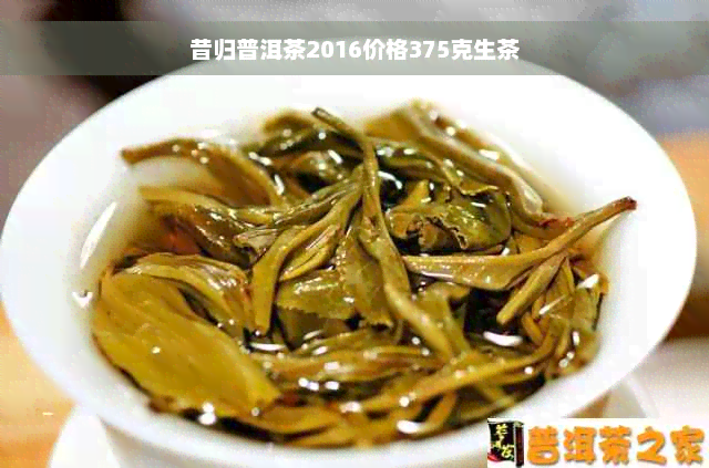 昔归普洱茶2016价格375克生茶