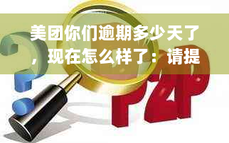 美团你们逾期多少天了，现在怎么样了：请提供更多信息以便我们帮助您。