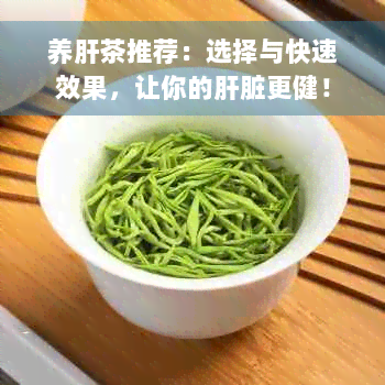 养肝茶推荐：选择与快速效果，让你的肝脏更健！