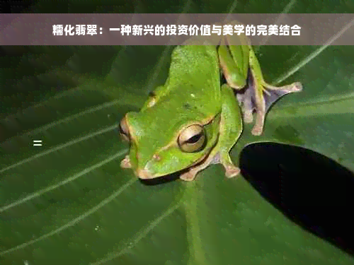 糯化翡翠：一种新兴的投资价值与美学的完美结合