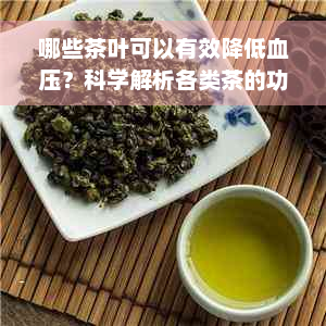 哪些茶叶可以有效降低血压？科学解析各类茶的功效与注意事项