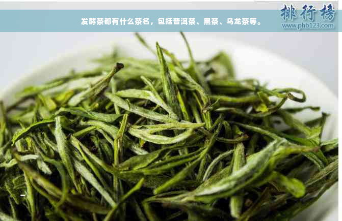 发酵茶都有什么茶名，包括普洱茶、黑茶、乌龙茶等。