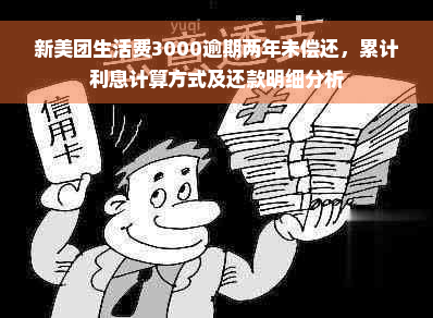 新美团生活费3000逾期两年未偿还，累计利息计算方式及还款明细分析