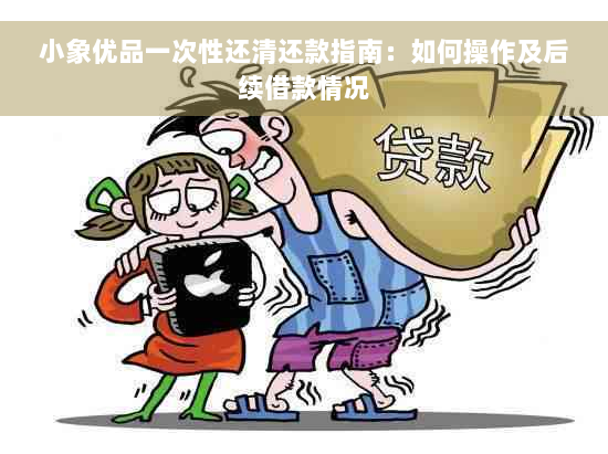 小象优品一次性还清还款指南：如何操作及后续借款情况