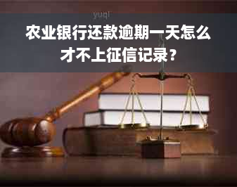 农业银行还款逾期一天怎么才不上征信记录？