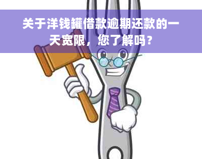 关于洋钱罐借款逾期还款的一天宽限，您了解吗？