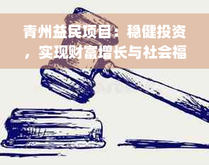 青州益民项目：稳健投资，实现财富增长与社会福利共赢