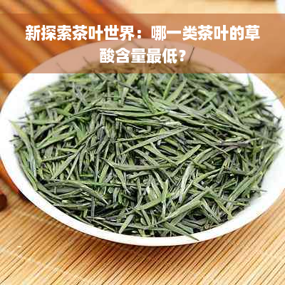 新探索茶叶世界：哪一类茶叶的草酸含量更低？