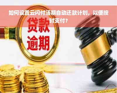 如何设置云闪付活期自动还款计划，以便按时支付？