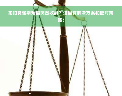 拍拍贷逾期短信突然收到？这里有解决方案和应对策略！