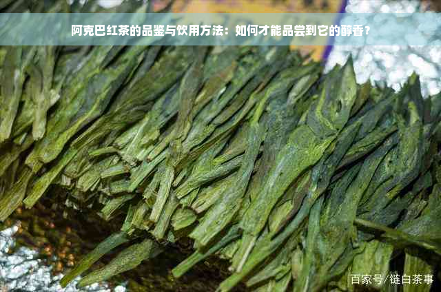 阿克巴红茶的品鉴与饮用方法：如何才能品尝到它的醇香？