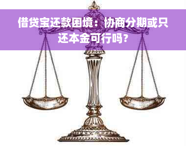 借贷宝还款困境：协商分期或只还本金可行吗？