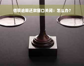 借呗逾期还款窗口关闭：怎么办？