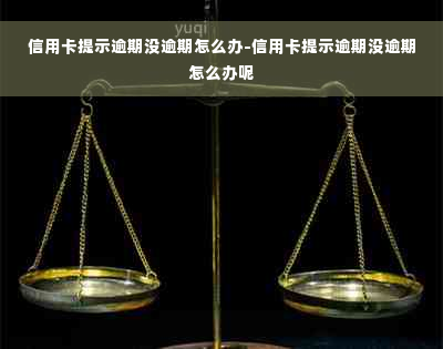 信用卡提示逾期没逾期怎么办-信用卡提示逾期没逾期怎么办呢