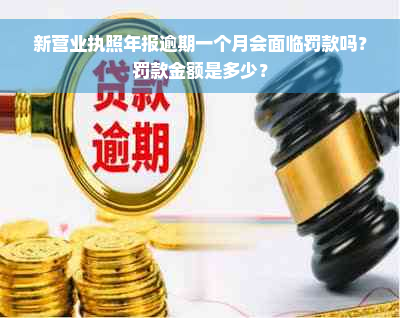 新营业执照年报逾期一个月会面临罚款吗？罚款金额是多少？