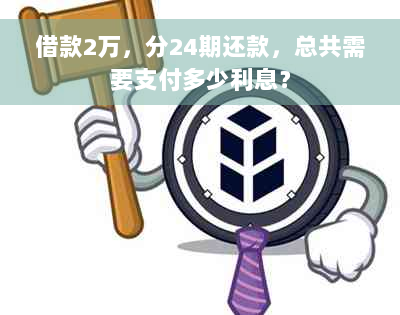 借款2万，分24期还款，总共需要支付多少利息？