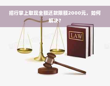 招行掌上取现全额还款限额2000元，如何解决？