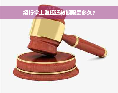 招行掌上取现还款期限是多久？