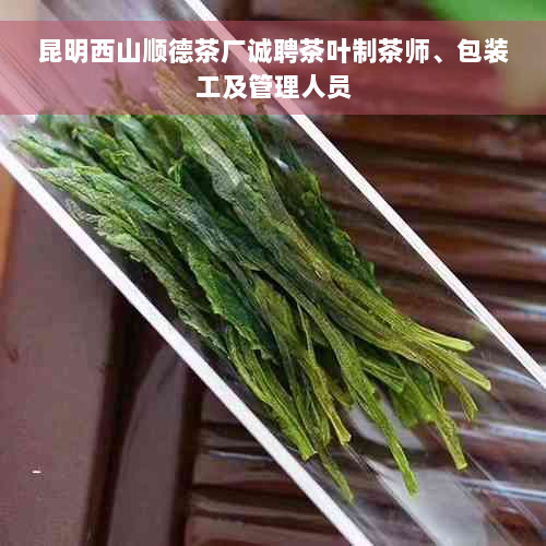 昆明西山顺德茶厂诚聘茶叶制茶师、包装工及管理人员