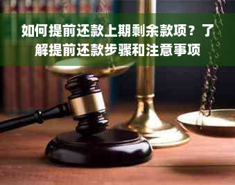 如何提前还款上期剩余款项？了解提前还款步骤和注意事项