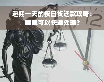 逾期一天的按日贷还款攻略：哪里可以快速处理？