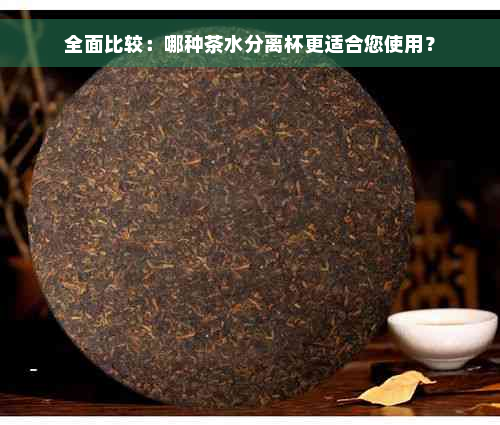 全面比较：哪种茶水分离杯更适合您使用？