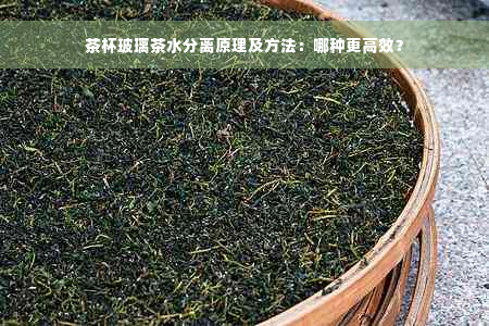 茶杯玻璃茶水分离原理及方法：哪种更高效？