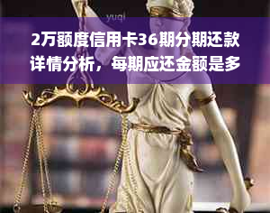 2万额度信用卡36期分期还款详情分析，每期应还金额是多少？