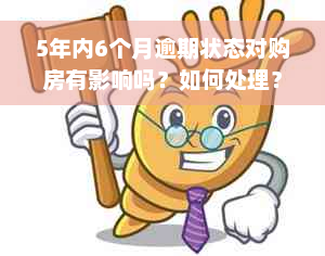 5年内6个月逾期状态对购房有影响吗？如何处理？会导致什么结果？