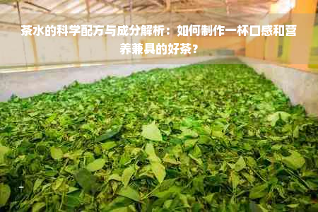 茶水的科学配方与成分解析：如何制作一杯口感和营养兼具的好茶？