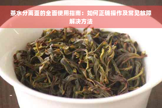 茶水分离壶的全面使用指南：如何正确操作及常见故障解决方法