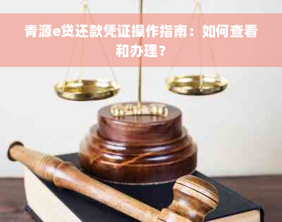 青源e贷还款凭证操作指南：如何查看和办理？