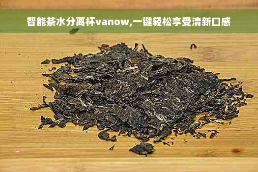 智能茶水分离杯vanow,一键轻松享受清新口感