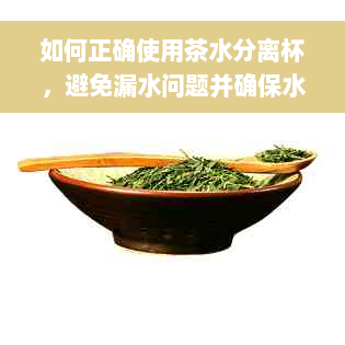 如何正确使用茶水分离杯，避免漏水问题并确保水质？