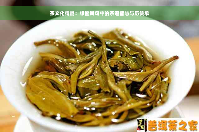 茶文化精髓：牌匾词句中的茶道智慧与历传承