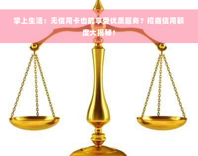 掌上生活：无信用卡也能享受优质服务？招商信用额度大揭秘！