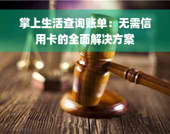 掌上生活查询账单：无需信用卡的全面解决方案